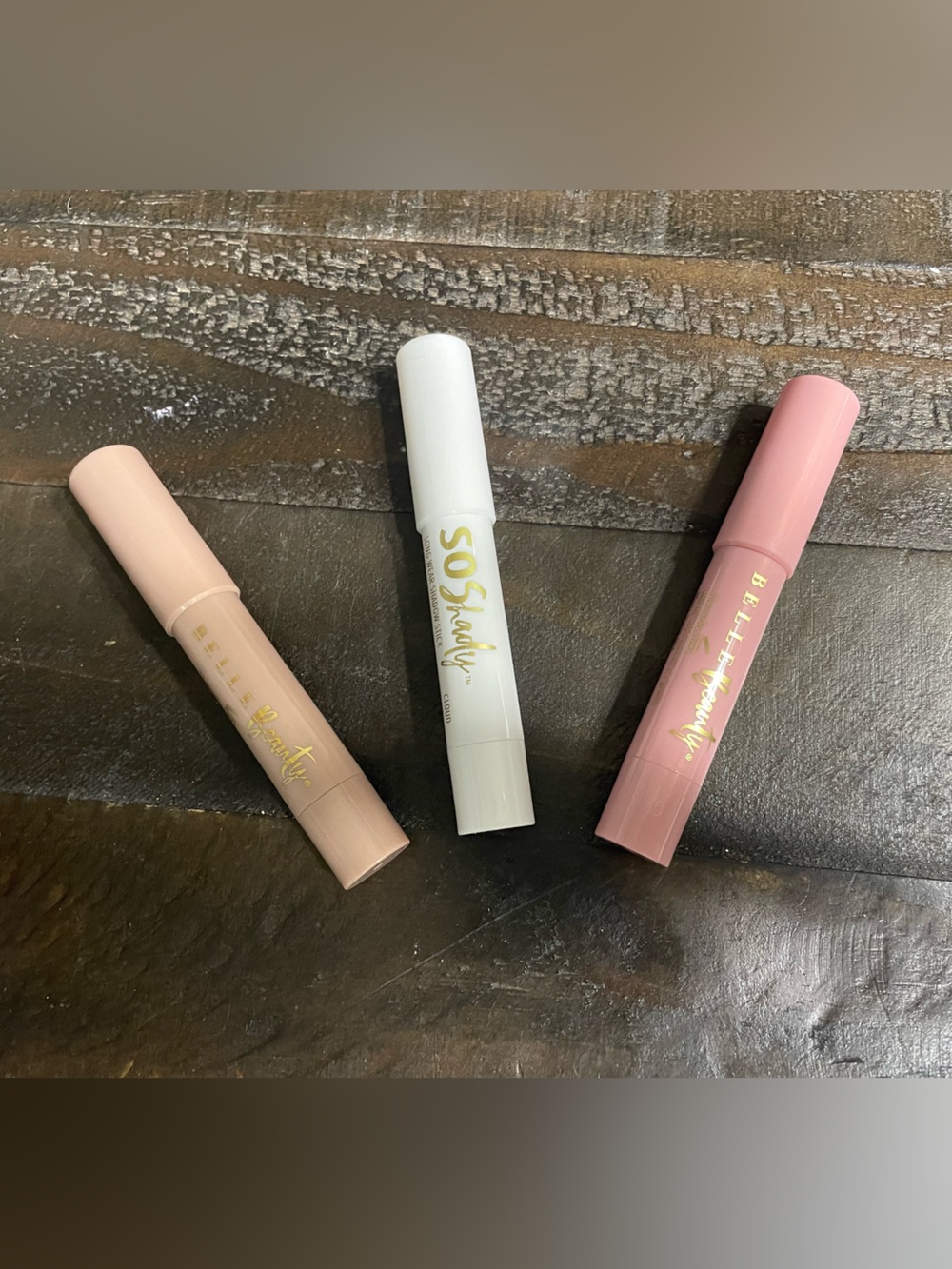 Belle Beauty Long Wear Shadow Stick Pink(soft pink) White(cloud) Beige(Golden)